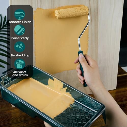 Paint Roller Covers, 26 Pack, 4 Inch 3/8" Nap Microfiber