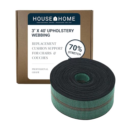 House2Home Chair Upholstery Webbing, 70% Stretch Repair Roll, 3" - size: 3" x 40' - 70% Stretch