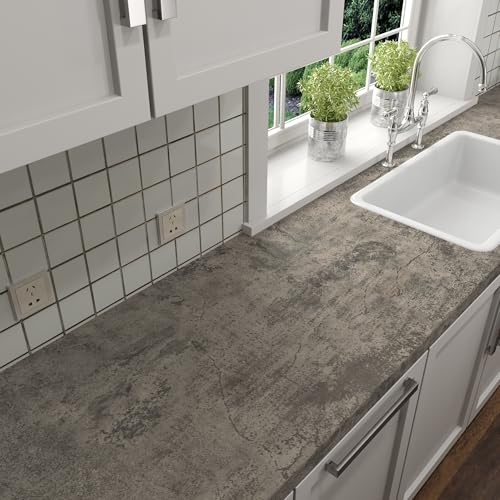 JSEVEM 16"×197" Light Brown Concrete Wallpaper Peel and Stick Industrial Beige Gray Cement Contact Paper Vinyl Warp Matte Textured Self Adhesive Wall Paper for Bedroom Bathroom Office Walls - color: Brown Gray, size: 16" x 197"