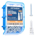 8# 240PCs Self Drilling Drywall Anchors Kit - 75LB Heavy Duty Plastic Drywall Hangers with 120 Self-Tapping Screws - Mounting Hardware for Sheetrock Anchors