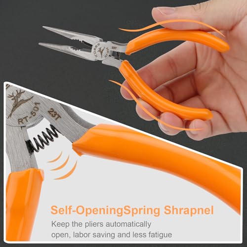 Rongon 5in Small Needle Nose Pliers,Long Nose Plier, Jewelry Plier Tool - size: 2Pcs