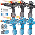 6pcs Electric Water Gun for Kids Adults, Auto Squirt Gun with Flashing Muzzle, 26FT Range, Leak-Proof Rechargeable Water Blaster for Summer Pool Beach Water Fights (3 Black+3Blue) - style: 6-Pack