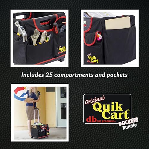 dbest Products Quik Cart Pockets Bundle Sport - 10 Pocket - Black & Red - color: Black, style: Sport Bundle