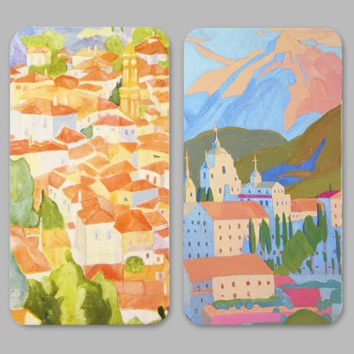 qianshan 40Pcs Empty Half Pans Watercolor Tin Palette with Magnetic Stripe - color: City