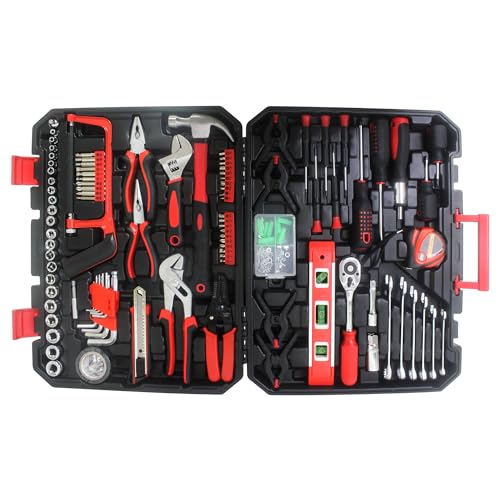 238PCS Tool Set, Complete Home Maintenance Tool Kit, General Mechanic Hand Tool Set with Portable Tool Box, Basic Household Repair Tool Set for Home Garage DIY Projects & Daily Maintenance - color: 238pcs - Black