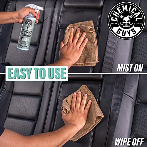 Chemical Guys SPI_103 Sprayable Leather Cleaner and Conditioner in One for Interiors, Apparel, and More (Works on Natural, Synthetic, Pleather, Faux Leather and More) Leather Scent, 128 fl oz (1 Gal) - size: 128 Fl Oz (Pack of 1), style: Cleaner