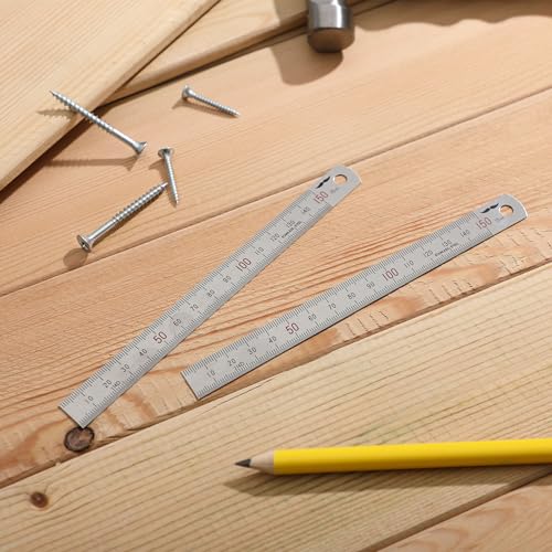 Mr. Pen- Machinist Ruler, 2 Pack, 150mm, Stainless Steel Imperial - style: 150 mm, 2 Pack