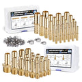 48PCS Brass Hose Barb Fittings with Clamp,Splicer Mender & Adapter - size: 48pcs barb splicer & barb adapter
