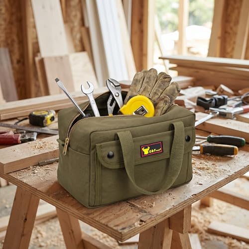 G & F Products Waxed Canvas Military Duffle Bag, 24 Inch, Heavy Duty Travel - color: Olive Green