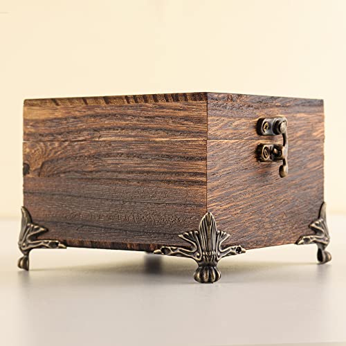 24 PCS Antique Brass Box Legs Feet for Wood Jewelry Treasure Storage Chest - color: Bronze