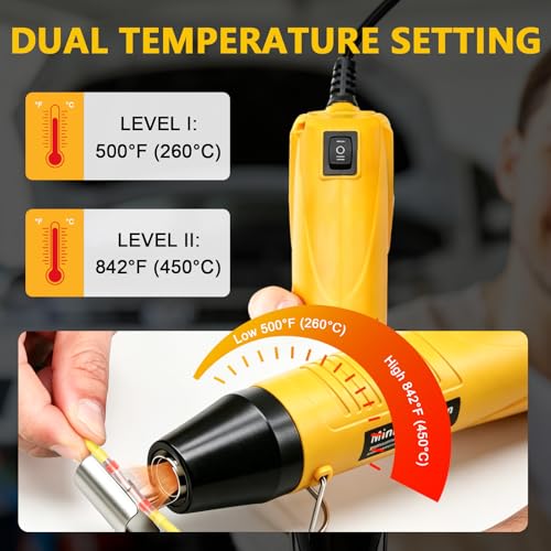 200PCS Solder Seal Wire Connectors Kit with Mini Heat Gun, Portable Heat Gun for Shrink Tubing, Waterproof Heat Shrink Wire Repair Kit with Solder Stick for Marine Automotive Boat Truck, AWG 26-10 - size: 200PCS