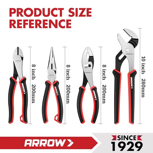 ARROW 4-Piece Pliers Set, CR-V Steel