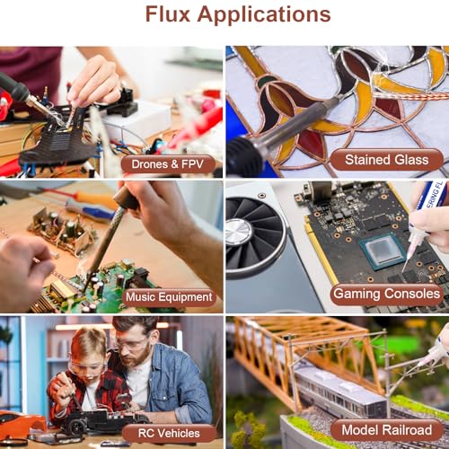 Solder Flux Paste And Solder Wick Braid, No Clean Soldering Flux(10cc) Soldering Remover Tool, 10ft Desoldering Wick Braid For Electronics Repair For Disassemble Electrical Components - style: 1pcs+1pcs