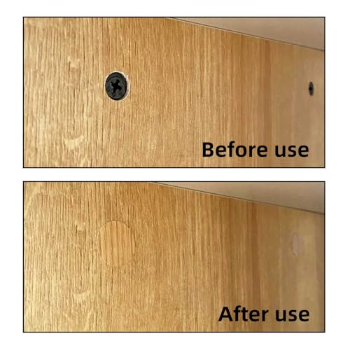 648 Pieces Screw Hole Covers Stickers Wood Stickers for Furniture PVC Adhesive Screw Cover Caps for Wall Cabinet Desk Self-Adhesive Screws Hole Sticker 21mm Dustproof Wood Textured Sticker (12 Colors)