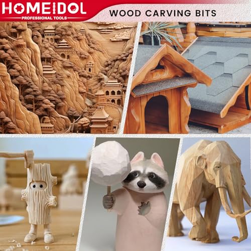 10PCS Wood Carving Drill Bits Set for Dremel Engraving Bits for Wood - style: 【10 PCS】5 Shapes