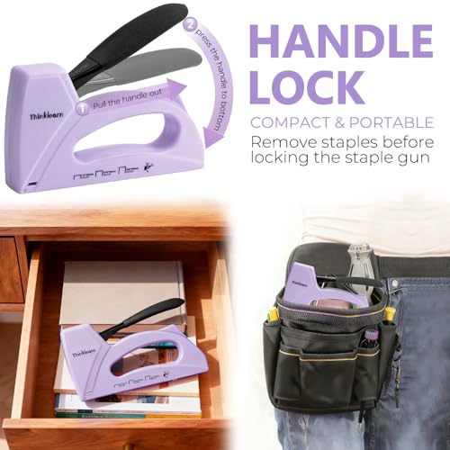Light Duty Staple Gun for Wood, Upholstery Staple Gun for Classroom - color: Purple
