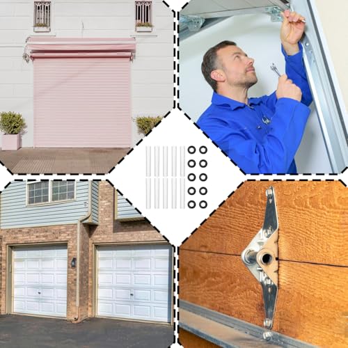 10 Sets Garage Door Hinge Quiet Roller Sleeves, Roller Door Rollers Shaft Nuts Sleeves Garage Doors Quiet Hinge Sleeve Shaft Gaskets 11mm Id 80mm Length Rollers Shafts Nuts Bearing Gaskets for Cars RV