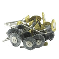 30 Pcs 1/8" Shank Wire Brush Wheel Sets - style: 30 Pcs steel /brass wire brush