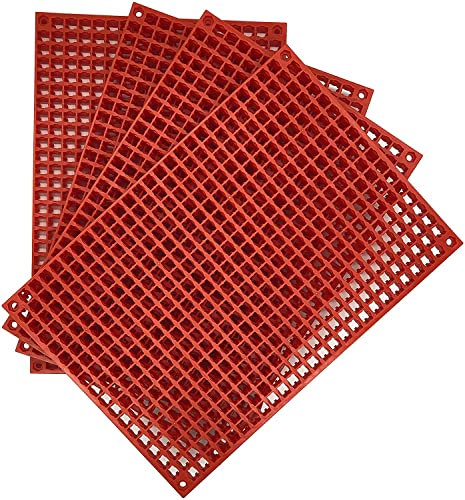 Free Zone 4-Piece Large Pegboard Set - color: Red