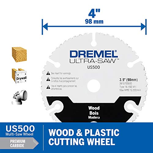 Dremel US40-04 Ultra-Saw Corded Compact Saw Tool Kit with 3 Cutting Wheels