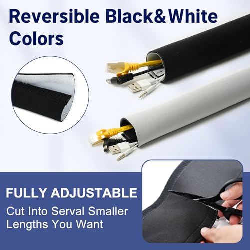 CableGeeke Cable Management Sleeve, 3.3ft (40 inch) - 1.5 inch - size: 3.3ft-1.5"