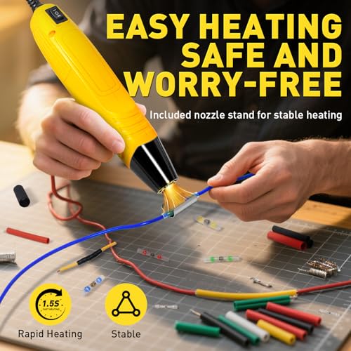 haisstronica Dual Temperature Mini Heat Gun, 350W, 482°F/752°F, 110V Corded