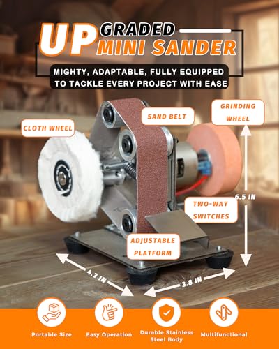 Mini Belt Sander, Electric Small Sander Knife Sharpener, 5.0''x 6.9''x5.5'' - size: 5.0''x 6.9''x5.5''
