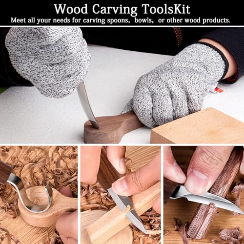 Wood Carving Kit,23pcs Wood Carving Tools with 4 Wood Carving Knives 6 Detail Knives 6 Basswood Blocks,Square Handle Design Whittling Kit DIY Hobbies for Beginners Adults Kids Hobby(NewSet2) - size: 4PCS Flat Handle & Square Basswood