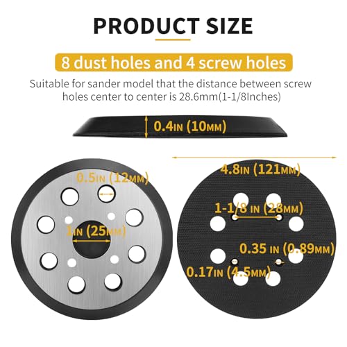 Orbital Sander Metal Pad Replacement for Ryobi, 2 Pack - style: 2 Pack