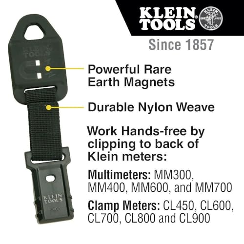 Klein Tools 69417 Rare-Earth Magnetic Hanger, with Strap - size: Magnetic Hanger with Strap (Pack of 1)