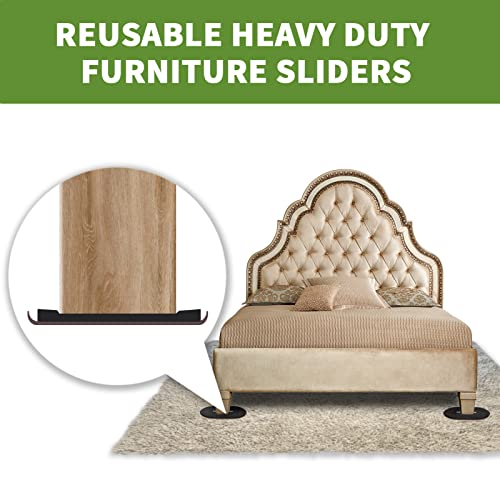 Furniture Sliders for Carpet 4 PCS - 9 1/2" Brown - size: 4 PCS 9 1/2 inch Brown
