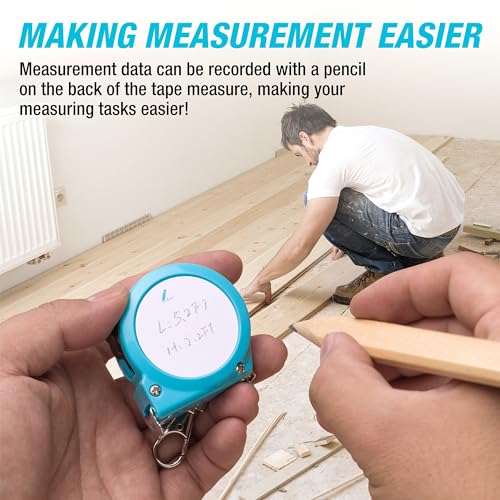 DURATECH Mini Tape Measure, 2 PCS 6FT Inch/Metric Small Tape Measure