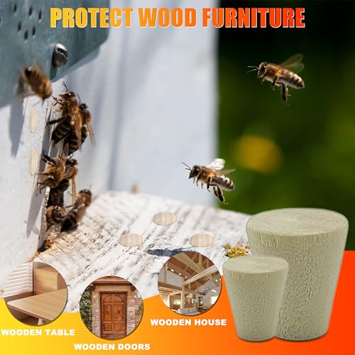 Duomilee 206 Pieces Carpenter Bee Corks Sets 2 Size Carpenter bee Corks Repairs The Damage and Plugging Holes Insiding