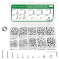 981 Pcs M2 Hex Socket Cap Screws Nuts Washers Wrench Kit, 304 SS - size: SS M2 981pcs 3