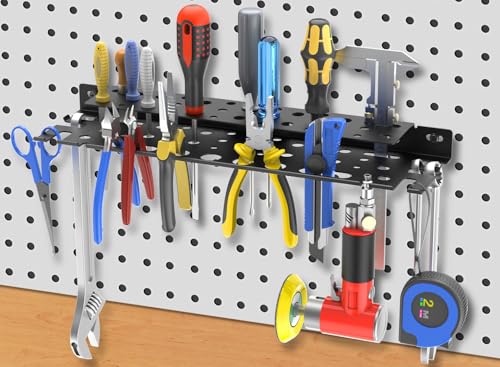 Wall Mount Hand Tool Organizer, 17 inch Metal Screwdriver Holder