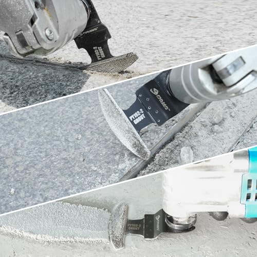 3-Pack Diamond Oscillating Grout Removal Blade - color: Diamond-Grit Edge