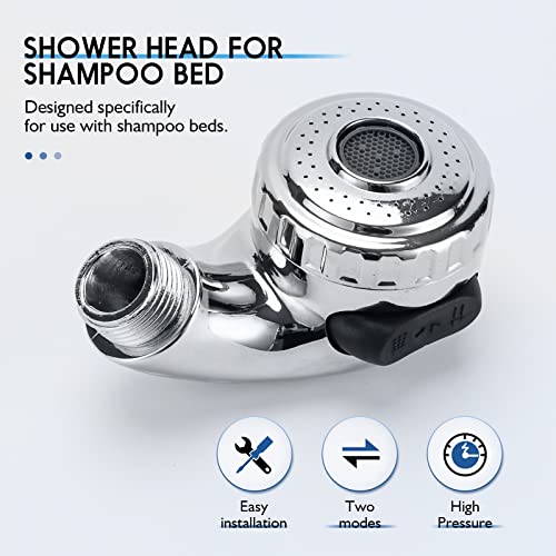 LukLoy 1 Pack Salon Shampoo Bowl Sprayer Head – Side Control 2-Mode Switch, High-Pressure Professional Standard G1/2 Handheld Faucet Sprayer Replacement for Salon Sink Hose, Spa & Pedicure Chairs