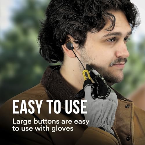 3M WorkTunes Earplugs Hearing Protector, 10-Hour Battery, 3 Ear Tip Sizes