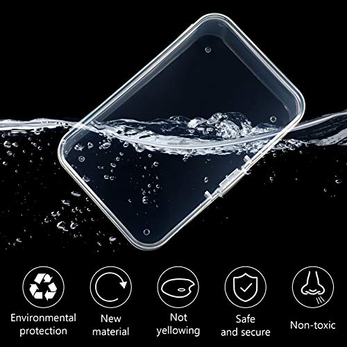 Jetec 6 Pieces Small Clear Plastic Storage Box, 3.3 x 2.1 x 1 Inch - size: 3.3 x 2.1 x 1 Inch
