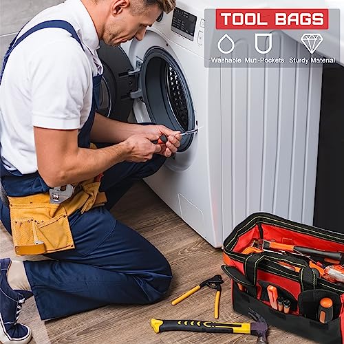 Sanwuta 3 Pack 13 Inch Tool Bags, Classic, Red, Army Green, Yellow - color: Red, Army Green, Yellow, size: 13 Inch, style: Classic