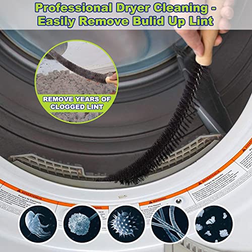 Sealegend 2 PCS Dryer Vent Cleaner Kit, Dryer Lint Vacuum Attachment&Brush - color: Deep Blue