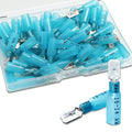 100 PCS Spade Connectors, Heat Shrink Spade Terminal 16-14 AWG - size: 16-14AWG, style: Spade Male