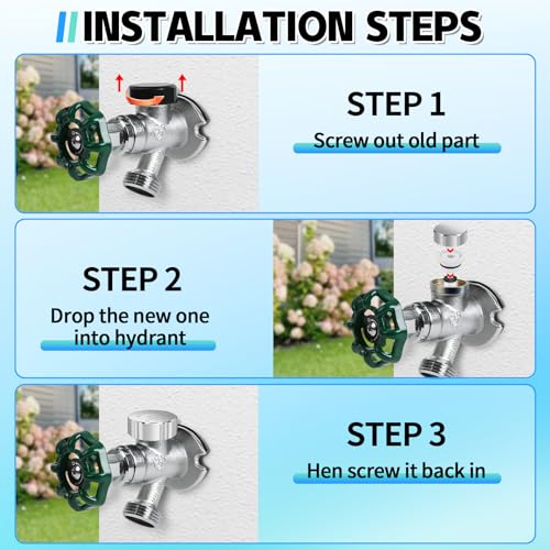 Boltigen Chrome Outdoor Faucet Repair Kit, ASSE 1019-A Vacuum Breaker Outside Faucet Repair Kit, Hose Bib Spigot Repair Kit for Anti-Siphon Frost-Free Sillcock Valves, Vacuum Breaker Replacement Kit - color: Silver