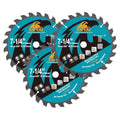 7-1/4 Inch Miter/Table Saw Blades 3pcs, 24 Teeth ATB TCT Fine Finish Wood Cutting Circular Saw Blade with 4/5 Inch Arbor - size: 184mm 24T