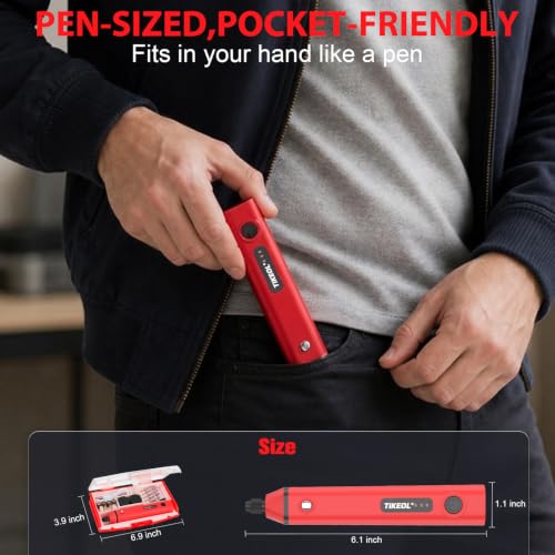Mini Cordless Rotary Tool, Multi-Purpose Power Rotary Tool Kit (Red) - color: Red