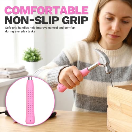 DEKOPRO 86PCS Pink Tool Set Household DIY Tool Kit for Women with Storage Toolbox, Small Compact Hand Tool Box Set for Home Use, DIY, Apartment, Office & Home Repair - color: Pink