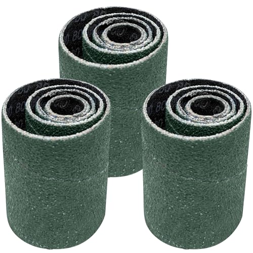 LINE10 Tools 28pk Zirconia Sanding Drum and Sleeves Set, Spindle Sander Attachment for Drill 2-inch Extra Long Surface, Ideal for Knife Making, Works on Stainless Steel