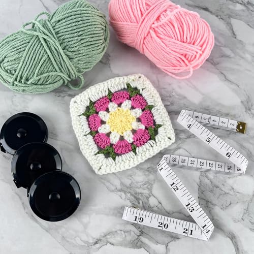 GDMINLO 3 Pack Soft Tape Measure, Retractable, 60-Inch, Push Button, Double Scales, for Body, Fabric, Sewing, Tailor, Black and White
