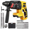SDS-Plus Cordless Rotary Hammer Drill Compatible with DeWalt 20V MAX Battery (Tool Only), Hammer Drill for Concrete with 4 Functions, Rotomartillo Brushless Motor Includes 5 Drill Bits, 2 Chisels