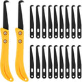 20 Pcs Hook Knife with 2 Pcs Handle Grout Removal Tool